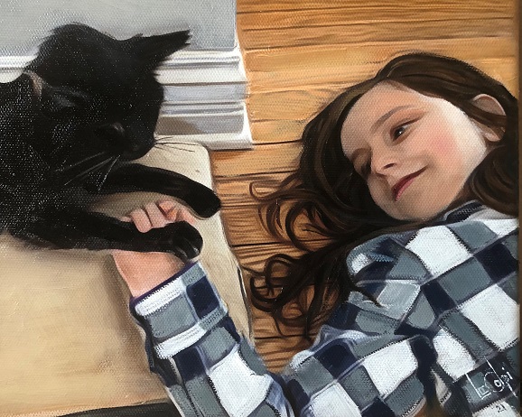 Sorry, a visual representation of Lee Colpi's work entitled, Little Girl With Pet Cat failed to load.  Please try again later or contact Lee Colpi for more information about this work.